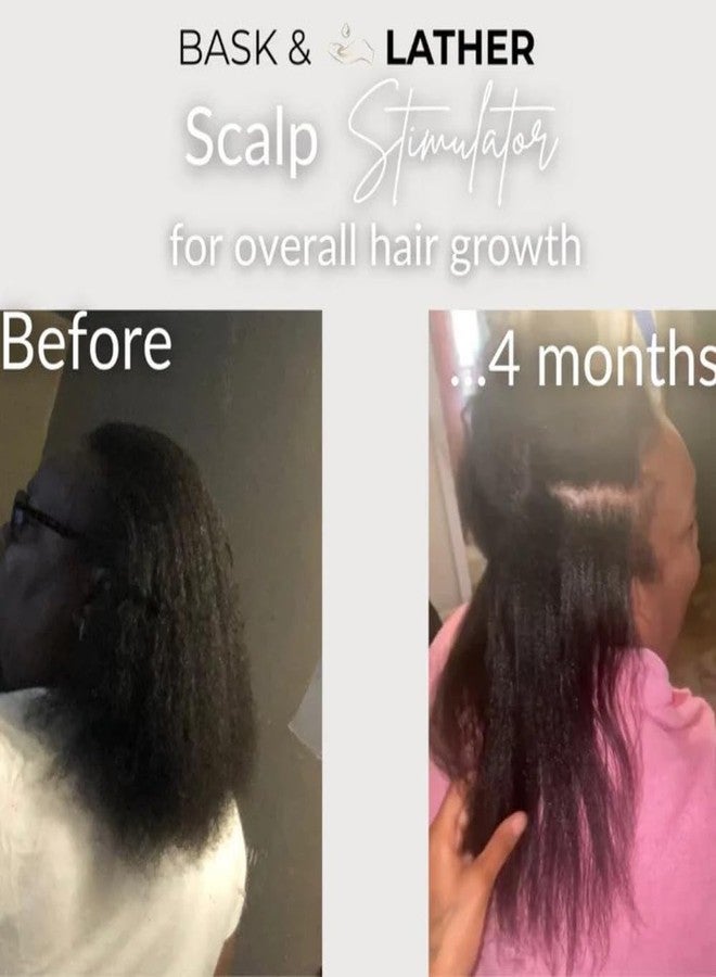 Bask & Lather Scalp Stimulator Hair Oil Cold Pressed Grapeseed, Mint, Rosemary Oil for Hair Growth, Organic Natural Leave in Hair, 2 Fl Oz, 3 Pack - Image 4
